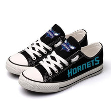 Load image into Gallery viewer, Charlotte Hornets NBA Apparel Unisex Novelty Design Luminous Letter &amp; Logo Canvas Shoes Personalized Full Color Full Plus Size Best Gift Printed Logo Team
