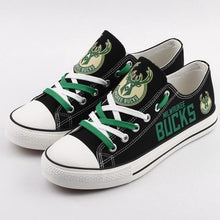 Load image into Gallery viewer, Milwaukee Bucks NBA Apparel Unisex Breathable Shoes Custom Limited Black Full Plus Size Best Gift Printed Logo Team