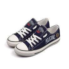 Load image into Gallery viewer, New Orleans Pelicans NBA Apparel Unisex Novelty Design Letter &amp; Logo Canvas Shoes Personalized Full Color Full Plus Size Best Gift Printed Logo Team