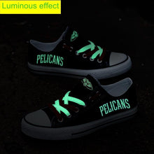 Load image into Gallery viewer, New Orleans Pelicans NBA Apparel Unisex Novelty Design Letter &amp; Logo Canvas Shoes Personalized Full Color Full Plus Size Best Gift Printed Logo Team