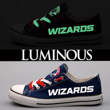 Load image into Gallery viewer, Washington Wizards NFL Apparel Women Glow In The Dark Casual Shoes Red/Black Full Plus Size Best Gift Printed Logo Team