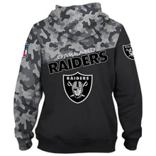 Load image into Gallery viewer, Oakland Raiders NFL Apparel Men 3D Polyester Military Hoodie Sweatshirt Personalized Full Color Full Plus Size Best Gift Printed Logo Team