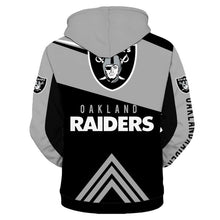 Load image into Gallery viewer, Oakland Raiders NFL Apparel Men 3D Polyester Zipper Hoodie Sweatshirt Personalized Full Color Full Plus Size Best Gift Printed Logo Team