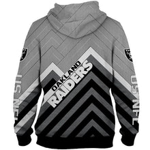 Load image into Gallery viewer, Oakland Raiders NFL Apparel Men 3D Polyester Zipper Hoodie Sweatshirt Personalized Full Color Full Plus Size Best Gift Printed Logo Team