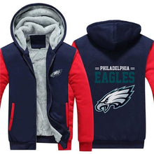 Load image into Gallery viewer, Philadelphia Eagle NFL Apparel Unisex 3D Polyester Zipper Hoodie Sweatshirt Black/Navy/Red Full Plus Size Best Gift Printed Logo Team