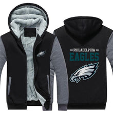 Load image into Gallery viewer, Philadelphia Eagle NFL Apparel Unisex 3D Polyester Zipper Hoodie Sweatshirt Black/Navy/Red Full Plus Size Best Gift Printed Logo Team