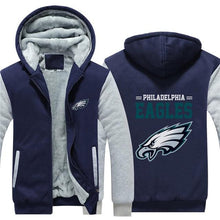 Load image into Gallery viewer, Philadelphia Eagle NFL Apparel Unisex 3D Polyester Zipper Hoodie Sweatshirt Black/Navy/Red Full Plus Size Best Gift Printed Logo Team