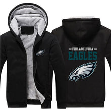 Load image into Gallery viewer, Philadelphia Eagle NFL Apparel Unisex 3D Polyester Zipper Hoodie Sweatshirt Black/Navy/Red Full Plus Size Best Gift Printed Logo Team