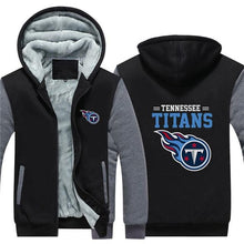 Load image into Gallery viewer, Tennessee Titans NFL Apparel Men Zipper 3D Sweatshirt Jacket Red/Black/Navy Full Plus Size Best Gift Printed Logo Team