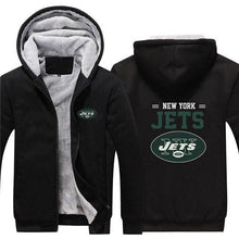 Load image into Gallery viewer, New York Jets NFL Apparel Men Zipper 3D Sweatshirt Jacket Red/Black/Navy Full Plus Size Best Gift Printed Logo Team