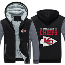 Load image into Gallery viewer, Kansas City Chiefs NFL Apparel Men Zipper 3D Sweatshirt Jacket Red/Black/Navy Full Plus Size Best Gift Printed Logo Team