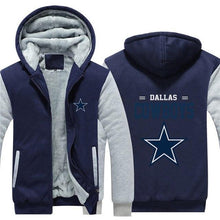 Load image into Gallery viewer, Dallas Cowboys NFL Apparel Men Zipper 3D Sweatshirt Jacket Red/Black/Navy Full Plus Size Best Gift Printed Logo Team