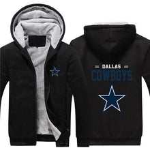 Load image into Gallery viewer, Dallas Cowboys NFL Apparel Men Zipper 3D Sweatshirt Jacket Red/Black/Navy Full Plus Size Best Gift Printed Logo Team