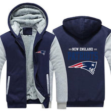 Load image into Gallery viewer, New England Patriots NFL Apparel Unisex 3D Polyester Zipper Hoodie Sweatshirt Black/Navy/Red Full Plus Size Best Gift Printed Logo Team