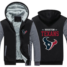Load image into Gallery viewer, Houston Texans NFL Apparel Men Zipper 3D Sweatshirt Jacket Red/Black/Navy Full Plus Size Best Gift Printed Logo Team