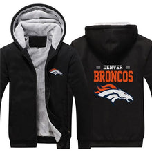 Load image into Gallery viewer, Denver Broncos NFL Apparel Men Zipper 3D Sweatshirt Jacket Red/Black/Navy Full Plus Size Best Gift Printed Logo Team