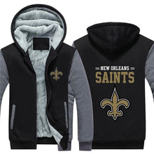 Load image into Gallery viewer, New Orleans Saints NFL Apparel Men Zipper 3D Sweatshirt Jacket Red/Black/Navy Full Plus Size Best Gift Printed Logo Team