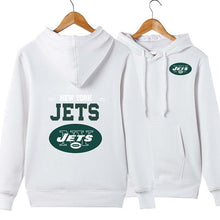 Load image into Gallery viewer, New York Jets NFL Apparel Unisex Polyester Sport Pullover Hoodie Sweatshirt Black/Gray/Red/White/Yellow Full Plus Size Best Gift Printed Logo Team