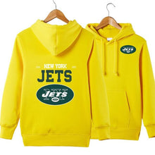 Load image into Gallery viewer, New York Jets NFL Apparel Unisex Polyester Sport Pullover Hoodie Sweatshirt Black/Gray/Red/White/Yellow Full Plus Size Best Gift Printed Logo Team