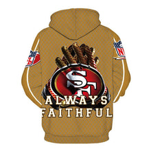 Load image into Gallery viewer, San Francisco 49ers NFL Apparel Men 3D Polyester Hoodie Sweatshirt Personalized Full Color Full Plus Size Best Gift Printed Logo Team