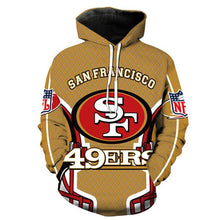 Load image into Gallery viewer, San Francisco 49ers NFL Apparel Men 3D Polyester Hoodie Sweatshirt Personalized Full Color Full Plus Size Best Gift Printed Logo Team