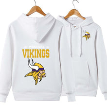 Load image into Gallery viewer, Minnesota Vikings NFL Apparel Unisex Polyester Sport Pullover Hoodie Sweatshirt Black/Gray/Red/White/Yellow Full Plus Size Best Gift Printed Logo Team