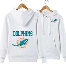 Load image into Gallery viewer, Miami Dolphins NFL Apparel Unisex Polyester Sport Pullover Hoodie Sweatshirt Black/Gray/Red/White/Yellow Full Plus Size Best Gift Printed Logo Team