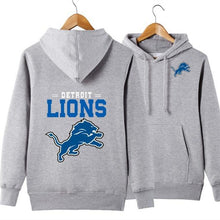 Load image into Gallery viewer, Detroit Lions NFL Apparel Unisex Polyester Sport Pullover Hoodie Sweatshirt Black/Gray/Red/White/Yellow Full Plus Size Best Gift Printed Logo Team
