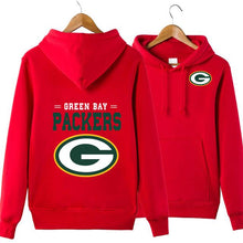 Load image into Gallery viewer, Green Bay Packers NFL Apparel Unisex Polyester Sport Pullover Hoodie Sweatshirt Black/Gray/Red/White/Yellow Full Plus Size Best Gift Printed Logo Team