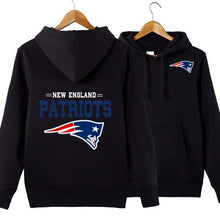 Load image into Gallery viewer, New England Patriots NFL Apparel Unisex Polyester Sport Pullover Hoodie Sweatshirt Black/Gray/Red/White/Yellow Full Plus Size Best Gift Printed Logo Team