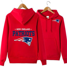 Load image into Gallery viewer, New England Patriots NFL Apparel Unisex Polyester Sport Pullover Hoodie Sweatshirt Black/Gray/Red/White/Yellow Full Plus Size Best Gift Printed Logo Team