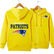 Load image into Gallery viewer, New England Patriots NFL Apparel Unisex Polyester Sport Pullover Hoodie Sweatshirt Black/Gray/Red/White/Yellow Full Plus Size Best Gift Printed Logo Team