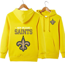 Load image into Gallery viewer, New Orleans Saints NFL Apparel Unisex Polyester Sport Pullover Hoodie Sweatshirt Black/Gray/Red/White/Yellow Full Plus Size Best Gift Printed Logo Team
