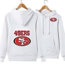 Load image into Gallery viewer, San Francisco 49ers NFL Apparel Unisex Polyester Sport Pullover Hoodie Sweatshirt Black/Gray/Red/White/Yellow Full Plus Size Best Gift Printed Logo Team