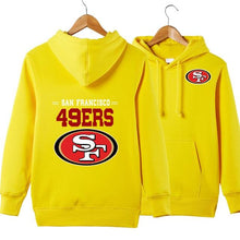 Load image into Gallery viewer, San Francisco 49ers NFL Apparel Unisex Polyester Sport Pullover Hoodie Sweatshirt Black/Gray/Red/White/Yellow Full Plus Size Best Gift Printed Logo Team