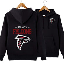 Load image into Gallery viewer, Atlanta Falcons NFL Apparel Unisex Polyester Sport Pullover Hoodie Sweatshirt Black/Gray/Red/White/Yellow Full Plus Size Best Gift Printed Logo Team