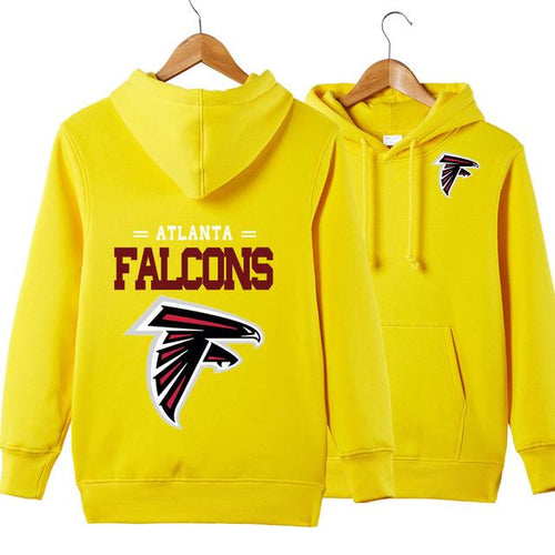 Atlanta Falcons NFL Apparel Unisex Polyester Sport Pullover Hoodie Sweatshirt Black/Gray/Red/White/Yellow Full Plus Size Best Gift Printed Logo Team