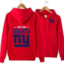 Load image into Gallery viewer, New York Giants NFL Apparel Unisex Polyester Sport Pullover Hoodie Sweatshirt Black/Gray/Red/White/Yellow Full Plus Size Best Gift Printed Logo Team