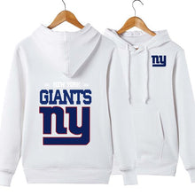 Load image into Gallery viewer, New York Giants NFL Apparel Unisex Polyester Sport Pullover Hoodie Sweatshirt Black/Gray/Red/White/Yellow Full Plus Size Best Gift Printed Logo Team