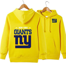 Load image into Gallery viewer, New York Giants NFL Apparel Unisex Polyester Sport Pullover Hoodie Sweatshirt Black/Gray/Red/White/Yellow Full Plus Size Best Gift Printed Logo Team