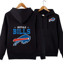 Load image into Gallery viewer, Buffalo Bills NFL Apparel Unisex Polyester Sport Pullover Hoodie Sweatshirt Black/Gray/Red/White/Yellow Full Plus Size Best Gift Printed Logo Team
