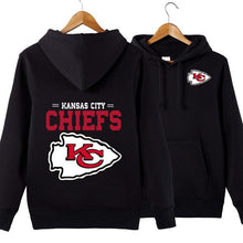 Load image into Gallery viewer, Kansas City Chiefs NFL Apparel Unisex Polyester Sport Pullover Hoodie Sweatshirt Black/Gray/Red/White/Yellow Full Plus Size Best Gift Printed Logo Team
