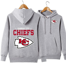 Load image into Gallery viewer, Kansas City Chiefs NFL Apparel Unisex Polyester Sport Pullover Hoodie Sweatshirt Black/Gray/Red/White/Yellow Full Plus Size Best Gift Printed Logo Team