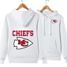 Load image into Gallery viewer, Kansas City Chiefs NFL Apparel Unisex Polyester Sport Pullover Hoodie Sweatshirt Black/Gray/Red/White/Yellow Full Plus Size Best Gift Printed Logo Team