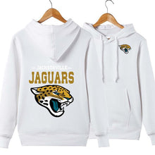Load image into Gallery viewer, Jacksonville Jaguars NFL Apparel Unisex Polyester Sport Pullover Hoodie Sweatshirt Black/Gray/Red/White/Yellow Full Plus Size Best Gift Printed Logo Team