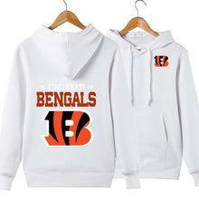 Load image into Gallery viewer, Cincinnati Bengals NFL Apparel Unisex Polyester Sport Pullover Hoodie Sweatshirt Black/Gray/Red/White/Yellow Full Plus Size Best Gift Printed Logo Team