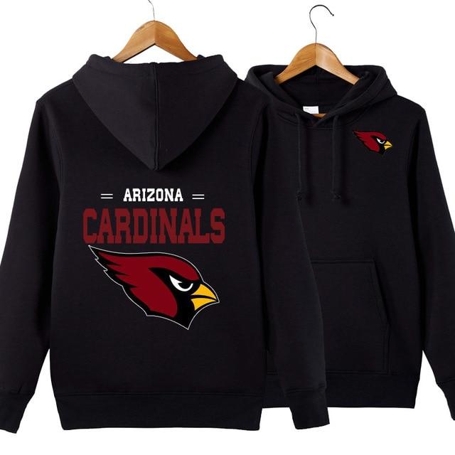 Arizona Cardinals NFL Apparel Unisex Polyester Sport Pullover Hoodie Sweatshirt Black/Gray/Red/White/Yellow Full Plus Size Best Gift Printed Logo Team