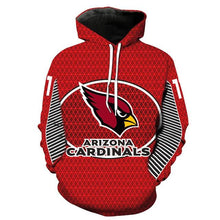 Load image into Gallery viewer, Arizona Cardinals NFL Apparel Men 3D Polyester Hoodie Sweatshirt Personalized Full Color Full Plus Size Best Gift Printed Logo Team