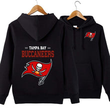 Load image into Gallery viewer, Tampa Bay Buccaneers NFL Apparel Unisex Polyester Sport Pullover Hoodie Sweatshirt Black/Gray/Red/White/Yellow Full Plus Size Best Gift Printed Logo Team