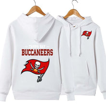 Load image into Gallery viewer, Tampa Bay Buccaneers NFL Apparel Unisex Polyester Sport Pullover Hoodie Sweatshirt Black/Gray/Red/White/Yellow Full Plus Size Best Gift Printed Logo Team
